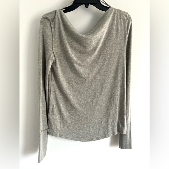 FREE PEOPLE Women’s Kimmi Long Sleeve Top Heather Gray color-SIZE X-Small - Picture 11 of 12